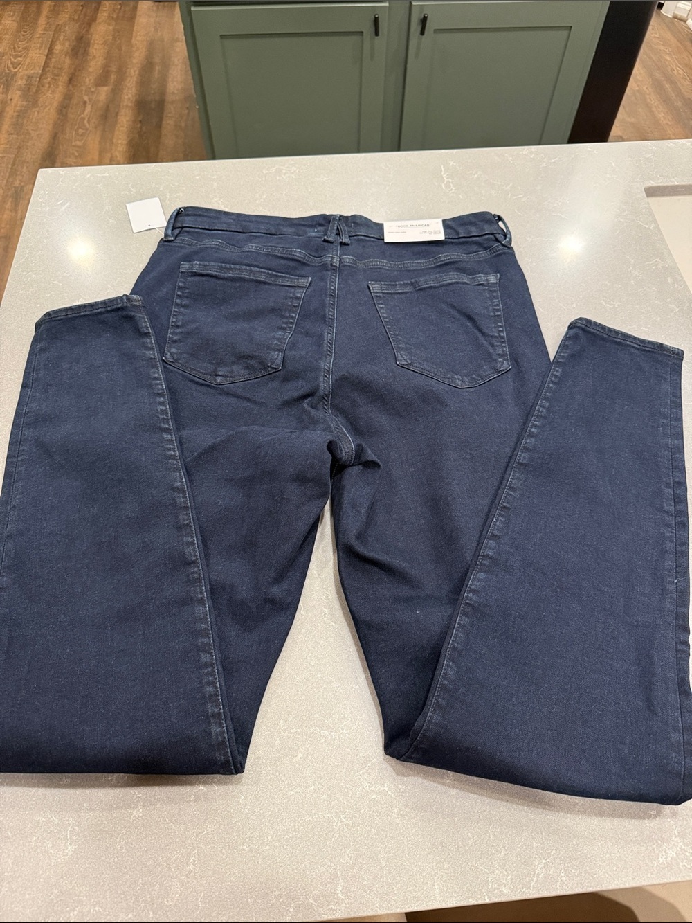 Good American Dark Navy High Rise Women's Jeans tall / long - Picture 6 of 6